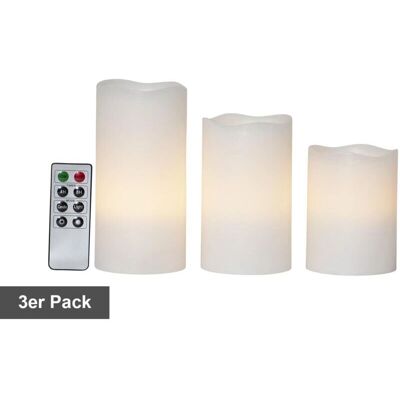 StarTrading May LED Kerzenset - 3er Pack, Timer, Fernbedienung, Weiß StarTrading May LED Kerzenset - 3er Pack, Timer, Fernbedienung, Weiß