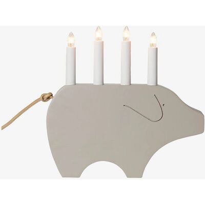 Star Trading Gry Elektrisk lysestage - Beige - Julepynt Star Trading Gry Elektrisk lysestage - Beige - Julepynt