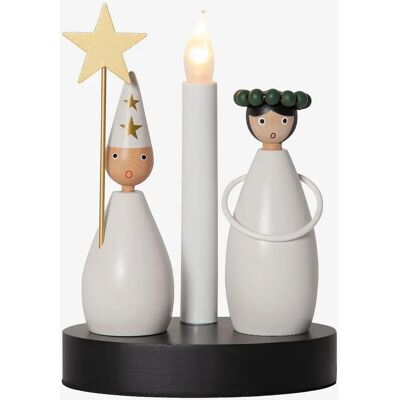Star Trading Julens Glede Lucia Lysestake - Tredekorasjon Star Trading Julens Glede Lucia Lysestake - Tredekorasjon
