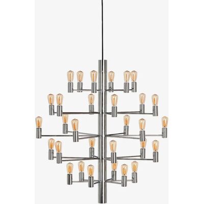 Herstal Mehrarm Pendelleuchte Chrom - E14, 30x Birnen Herstal Mehrarm Pendelleuchte Chrom - E14, 30x Birnen