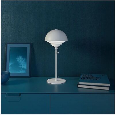 Herstal Belid herstal Lampe de Table Blanche Interrupteur sur Abat-jour - Publicité Herstal Belid herstal Lampe de Table Blanche Interrupteur sur Abat-jour - Publicité