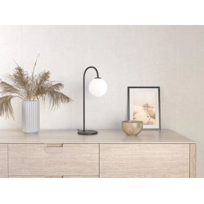 Herstal Belid Ballon Globe bordslampa mässing, opalglas, dimmer på kabel - Bordslampa Herstal Belid Ballon Globe bordslampa mässing, opalglas, dimmer på kabel - Bordslampa