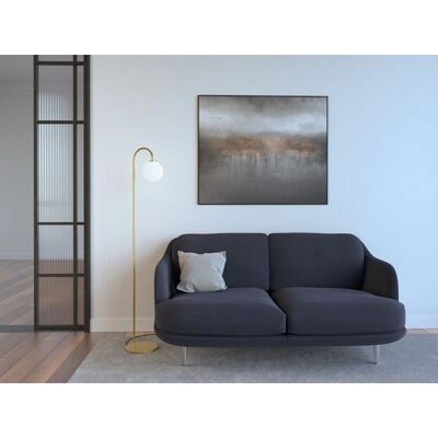 Lampadaire Herstal Belid Ballon Noir - Verre Opale - Dimmable - G9 - Publicité Lampadaire Herstal Belid Ballon Noir - Verre Opale - Dimmable - G9 - Publicité