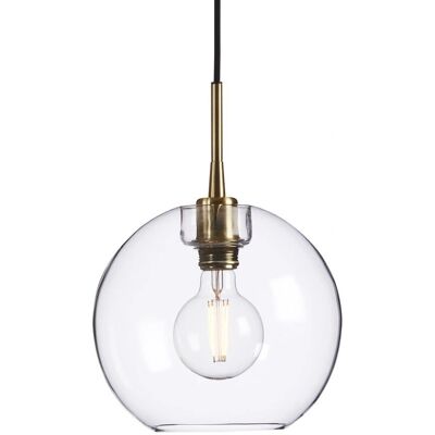 Suspension Belid Gloria - Ø26cm Laiton et Verre Clair Suspension Belid Gloria - Ø26cm Laiton et Verre Clair