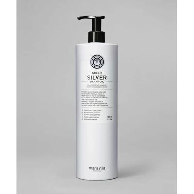 Șampon Maria Nila Sheer Silver - Neutralizează tonurile galbene - 1000 ml Șampon Maria Nila Sheer Silver - Neutralizează tonurile galbene - 1000 ml