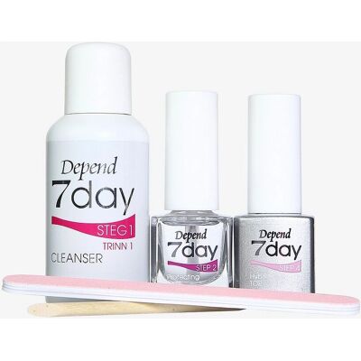 Depend 7day Starter Kit - Langvarig Gel Neglelakk System Depend 7day Starter Kit - Langvarig Gel Neglelakk System