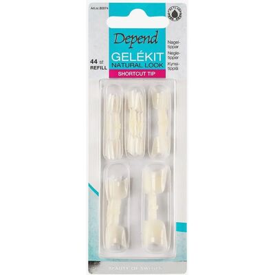 Depend - Kortstikkutjevare Naturlig Påfyll - Negletipper Refill Depend - Kortstikkutjevare Naturlig Påfyll - Negletipper Refill