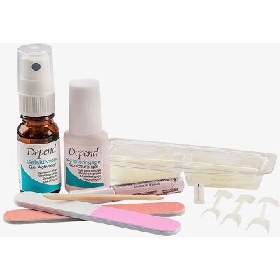 Depend Gel Kit Naturlig Utseende Shortcut Tips - Negleforlengelsessett Depend Gel Kit Naturlig Utseende Shortcut Tips - Negleforlengelsessett