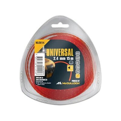 Mcculloch NLO014 Nylon Trimmer Line - 2.4mm x 15m - Quiet Universal Mcculloch NLO014 Nylon Trimmer Line - 2.4mm x 15m - Quiet Universal