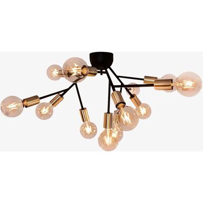 Rydens Svart Modern 12-Ljus Taklampa - Takbelysning Rydens Svart Modern 12-Ljus Taklampa - Takbelysning