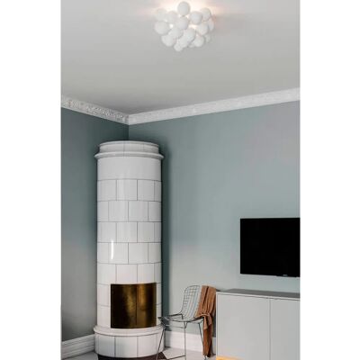 Luminaire Rydéns Blanc 50cm - Éclatante Lampe en Verre Luminaire Rydéns Blanc 50cm - Éclatante Lampe en Verre