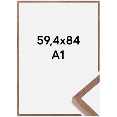 Valnötträfärgad ram - 59,4x84cm - A1 - Trä, Akryl Valnötträfärgad ram - 59,4x84cm - A1 - Trä, Akryl