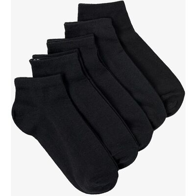 Seger - Niedrige Baumwollsocken 5er Pack - Schwarz - 43/46 Seger - Niedrige Baumwollsocken 5er Pack - Schwarz - 43/46