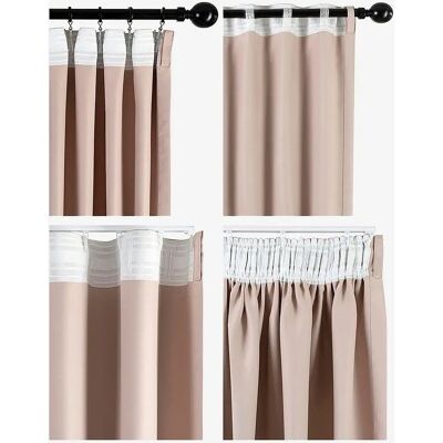 Homeroom Beige XL Mørklægningsgardin - Hotelstil - 270x280cm Homeroom Beige XL Mørklægningsgardin - Hotelstil - 270x280cm