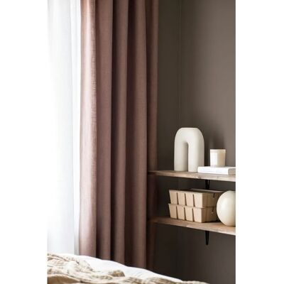 Hasta Linnedraperi - 132x250 cm - Brun - Struktureret overflade Hasta Linnedraperi - 132x250 cm - Brun - Struktureret overflade