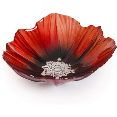 Målerås Glasbruk Poppy Schale mittel Rot Målerås Glasbruk Poppy Schale mittel Rot