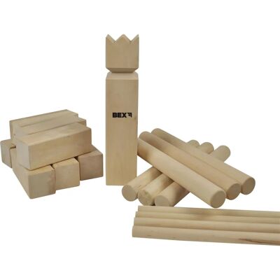 BEX Birch Wood Kubb - Family Game - Viking Chess BEX Birch Wood Kubb - Family Game - Viking Chess