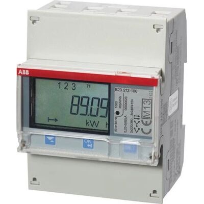 ABB B23 212-100 Compteur d'énergie - 65A, Numérique, Triphasé - Publicité ABB B23 212-100 Compteur d'énergie - 65A, Numérique, Triphasé - Publicité
