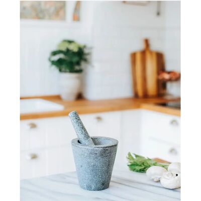 Dorre Naturlig Granit Morter - 14cm Dorre Naturlig Granit Morter - 14cm