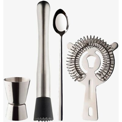 Dorre Dillon Rustfritt stål Barsett - Muddler, Skje, 2-4 cl - Tåler Oppvaskmaskin Dorre Dillon Rustfritt stål Barsett - Muddler, Skje, 2-4 cl - Tåler Oppvaskmaskin
