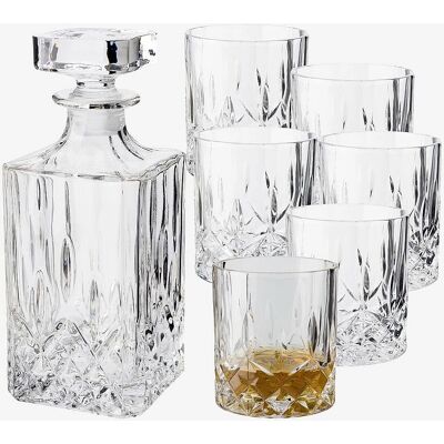 Dorre Whiskey Sett - 6 Glass og Karaffel - Kristall - Tåler Oppvaskmaskin Dorre Whiskey Sett - 6 Glass og Karaffel - Kristall - Tåler Oppvaskmaskin