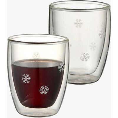 Dorre Snøstjerne Dobbeltvægget Glas - 2 stk Dorre Snøstjerne Dobbeltvægget Glas - 2 stk