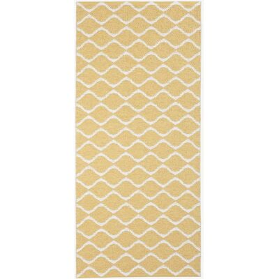 Wave Gul Måtte 70x250cm - Vendbar plastmåtte Wave Gul Måtte 70x250cm - Vendbar plastmåtte