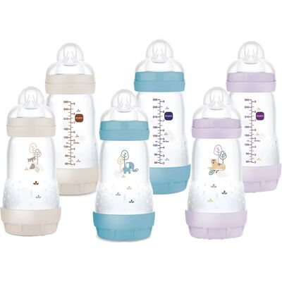 MAM Anti-kolik babyflasker - Assorterede farver 2 stk MAM Anti-kolik babyflasker - Assorterede farver 2 stk