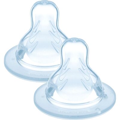 MAM 3-Wege-Silikontülle - Blau, Transparent MAM 3-Wege-Silikontülle - Blau, Transparent