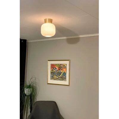 Aneta Lighting Vanja Kattovalaisin - Valkoinen/matta messinki - Kattovalaisin Aneta Lighting Vanja Kattovalaisin - Valkoinen/matta messinki - Kattovalaisin