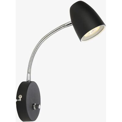 Aneta Lighting Sandnes Væglampe - Justerbar Hoved - Velegnet til Læsning - Sort Aneta Lighting Sandnes Væglampe - Justerbar Hoved - Velegnet til Læsning - Sort