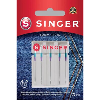 Singer DENIM Nähmaschinennadel 100/16 - Sewing Machine Needle Singer DENIM Nähmaschinennadel 100/16 - Sewing Machine Needle