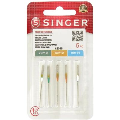 Aiguilles Singer N2045 - Tissus Extensibles - 3 Tailles Aiguilles Singer N2045 - Tissus Extensibles - 3 Tailles