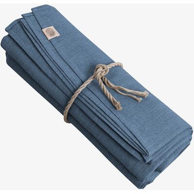 Lovely Linen - Klassisk lininnekk - Blå Lovely Linen - Klassisk lininnekk - Blå