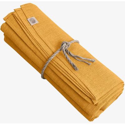Lovely Linen - Klassisk linnebordduk - Oransje - 100X100 Lovely Linen - Klassisk linnebordduk - Oransje - 100X100