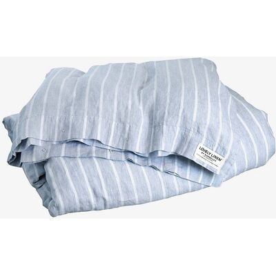 Lovely Linen - Stripes Dynektrekk - Blå 135x200 Lovely Linen - Stripes Dynektrekk - Blå 135x200