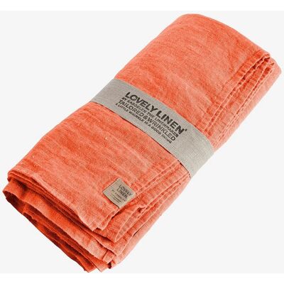 Lovely Linen - Model 145X380 - Orange - Bordserviet - Europæisk hør Lovely Linen - Model 145X380 - Orange - Bordserviet - Europæisk hør