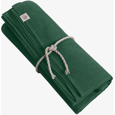 Lovely Linen - Klassisk rund linne dekketøy - Grønn Lovely Linen - Klassisk rund linne dekketøy - Grønn