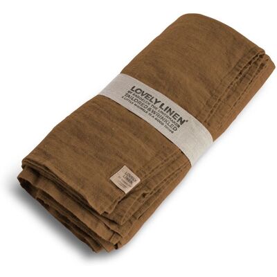 Lovely Linen - Laken i vasket lin - Brun - 145x250cm Lovely Linen - Laken i vasket lin - Brun - 145x250cm