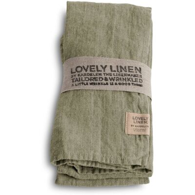 Lovely Linen Serviette - Avocado - 45x45cm Set med 4 - Serviett Lovely Linen Serviette - Avocado - 45x45cm Set med 4 - Serviett