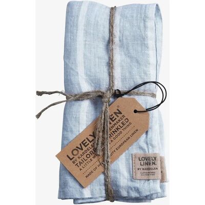 Lovely Linen - Stripe Servietter, 4-pakning - Blå - 45X45 - Lin Lovely Linen - Stripe Servietter, 4-pakning - Blå - 45X45 - Lin