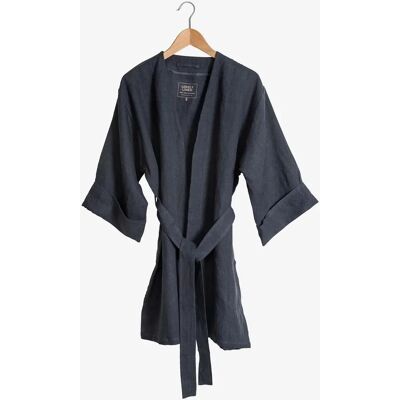 Lovely Linen - Kimono Lang - Europæisk Linned - Grå - Kvinder Lovely Linen - Kimono Lang - Europæisk Linned - Grå - Kvinder