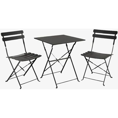 Brafab Ponte Caféset - Schwarz - Gartenmöbel Brafab Ponte Caféset - Schwarz - Gartenmöbel