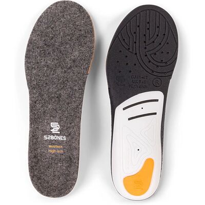 52BONES WoolTech Høye Bue Innleggssåler 52BONES WoolTech Høye Bue Innleggssåler