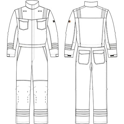 Tranemo Flammehemmende Kjeledress - Gul/marine - Verneklær Tranemo Flammehemmende Kjeledress - Gul/marine - Verneklær