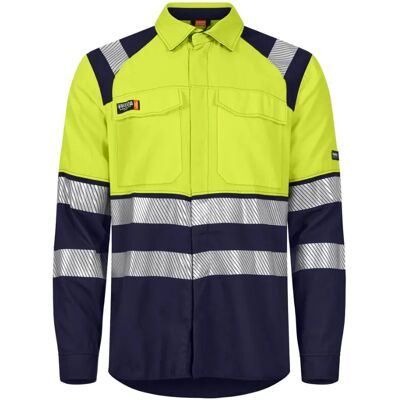 Tranemo Flammehemmende skjorte - Gul/Navy 2XL Tranemo Flammehemmende skjorte - Gul/Navy 2XL