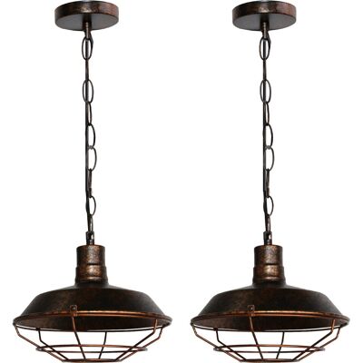 STOEX - Vintage industriel - Oxydé - Lampe plafond - Publicité STOEX - Vintage industriel - Oxydé - Lampe plafond - Publicité