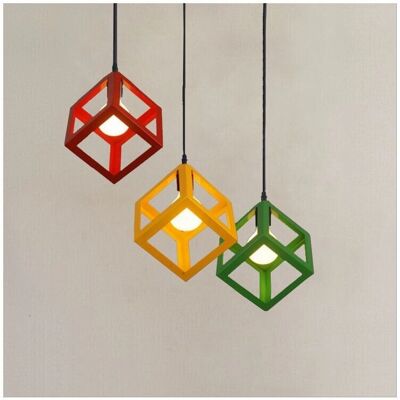 STOEX Yellow Modern Colorful Cube Pendant Light - Ceiling Lamp STOEX Yellow Modern Colorful Cube Pendant Light - Ceiling Lamp