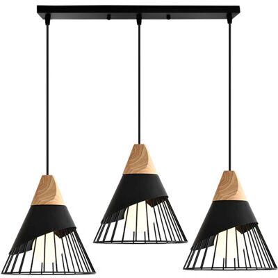 Suspension Vintage Industrielle Noire STOEX - Métal Moderne Rétro 60W E27 - Publicité Suspension Vintage Industrielle Noire STOEX - Métal Moderne Rétro 60W E27 - Publicité