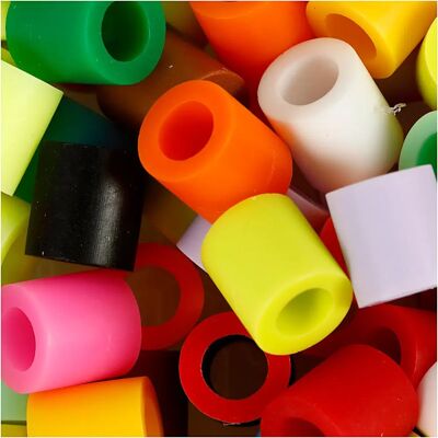 Nabbi Fuse Perler - 10x10 mm, Blandet farver, Jumbo - Produkt CCH-75354 Nabbi Fuse Perler - 10x10 mm, Blandet farver, Jumbo - Produkt CCH-75354